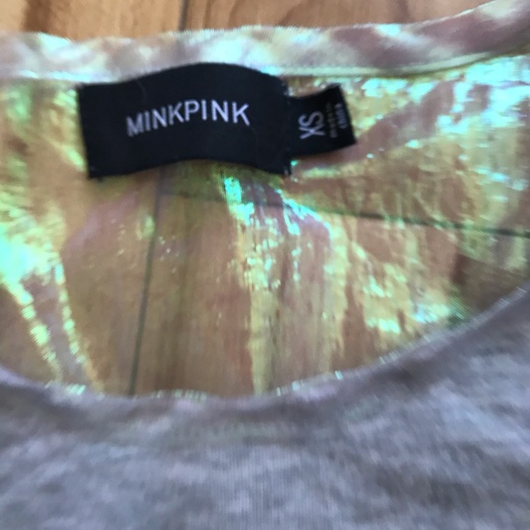Mink pink tee with transparent back - Picture 3 of 5